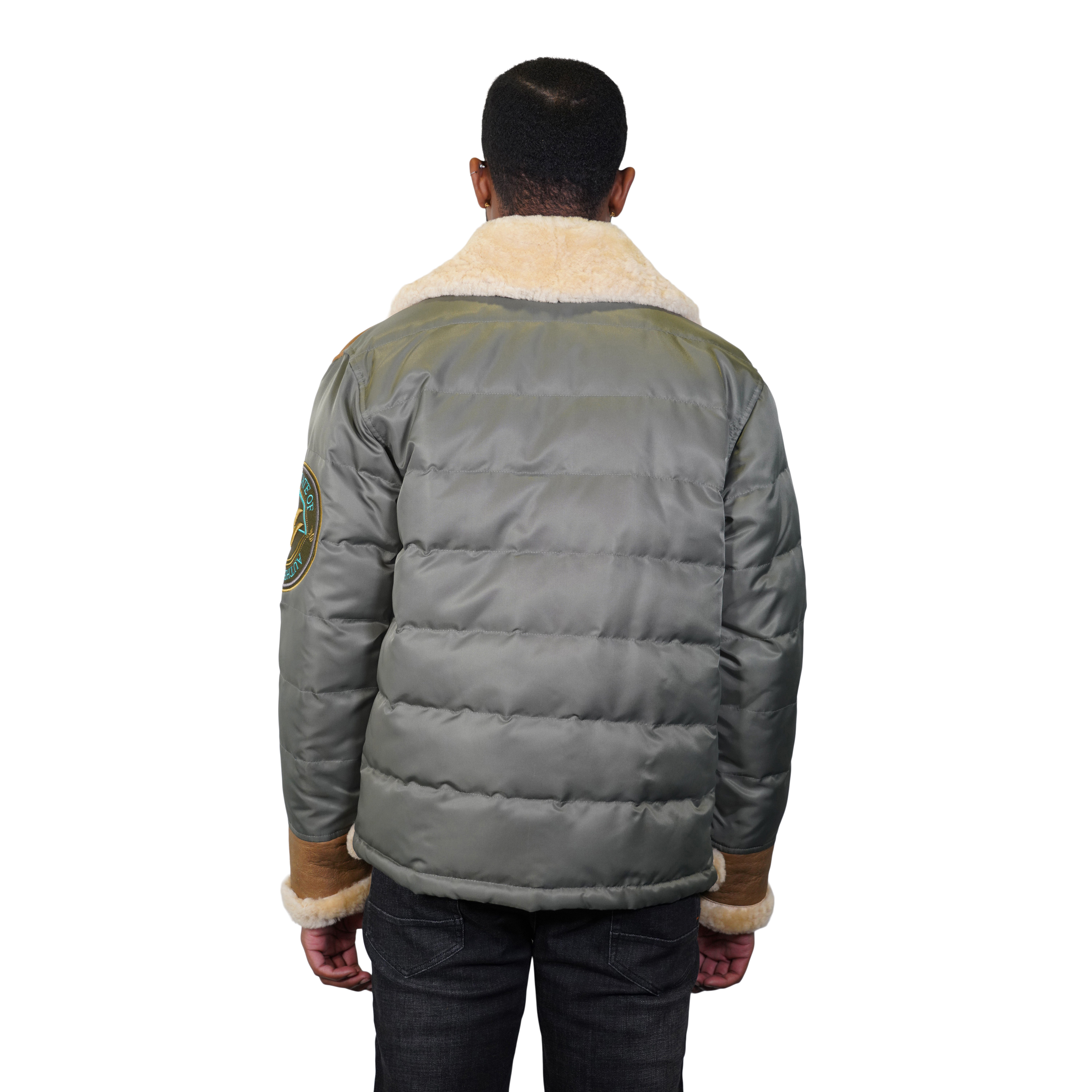 Shearling Luxe Nylon Flight Jacket