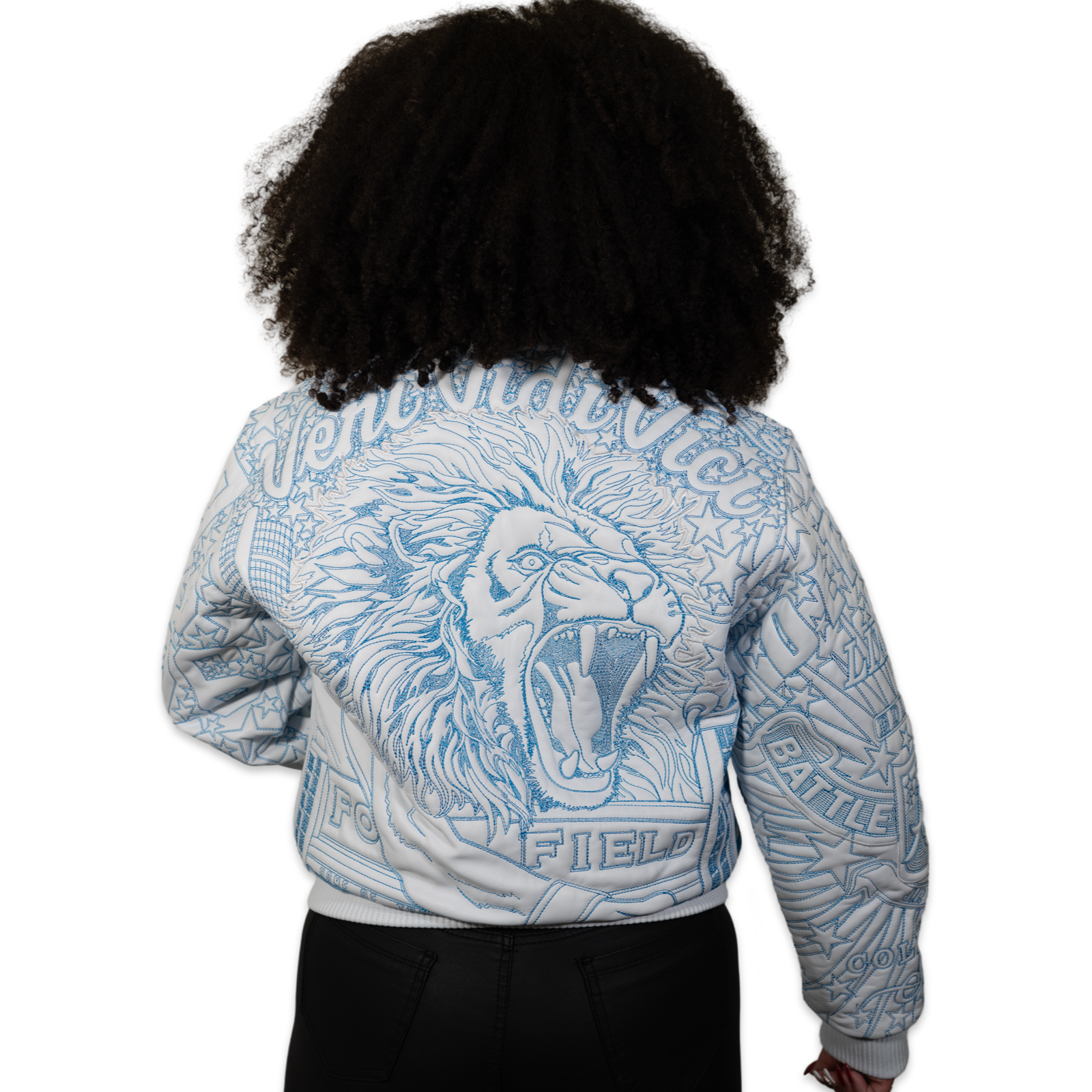 Women's Unchained Embroidered Leather Jacket