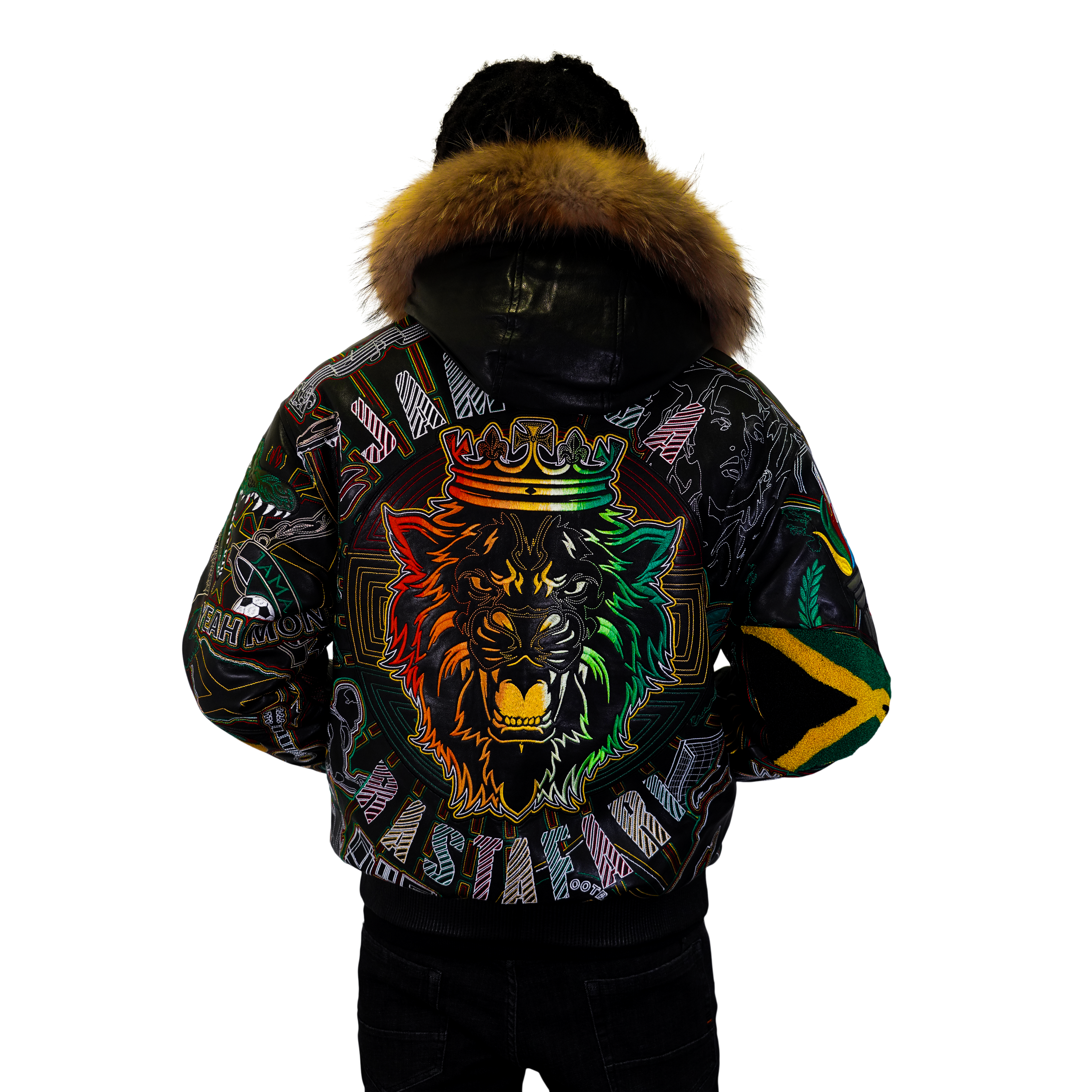 Jamaica Embroidered Bomber With Hood